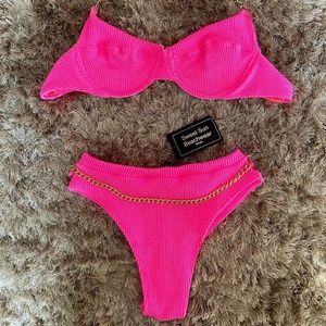 2 pieces high waisted Brazilian bikini